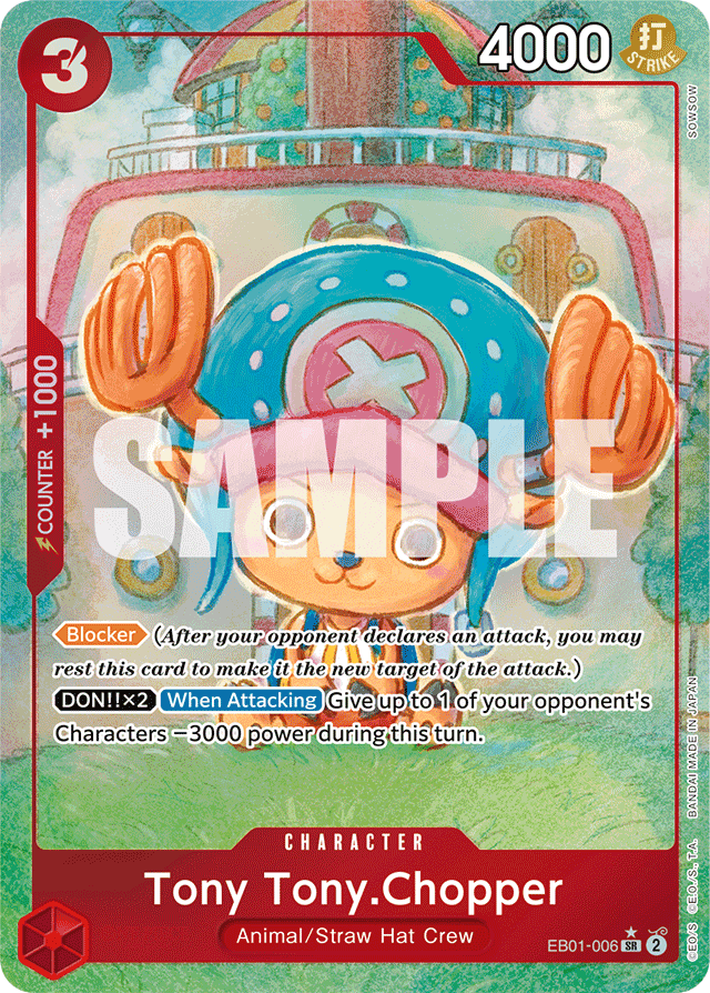 Tony Tony.Chopper EB01-006 Alt Art card, Memorial Collection