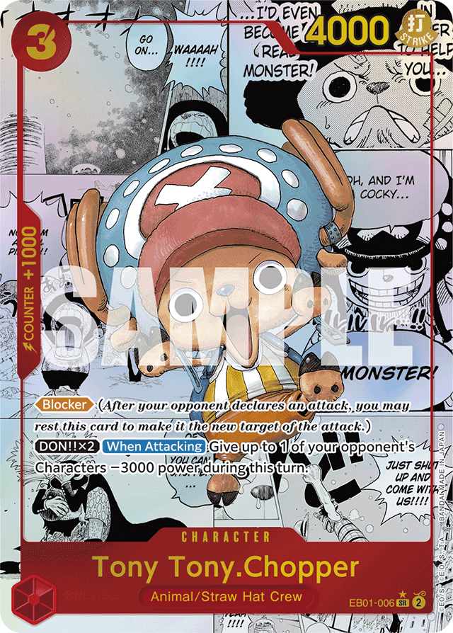 Tony Tony.Chopper EB01-006 Non Textured Manga Alt Art card, Memorial Collection