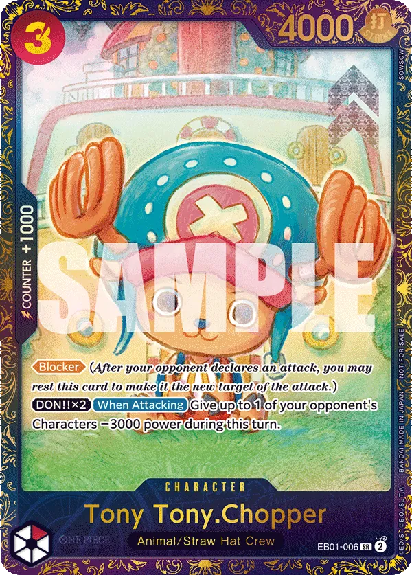 Tony Tony.Chopper EB01-006 Treasure Cup Alt Art card, Memorial Collection