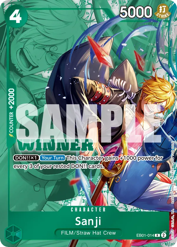 Sanji EB01-014 Winner Stamp card, Memorial Collection