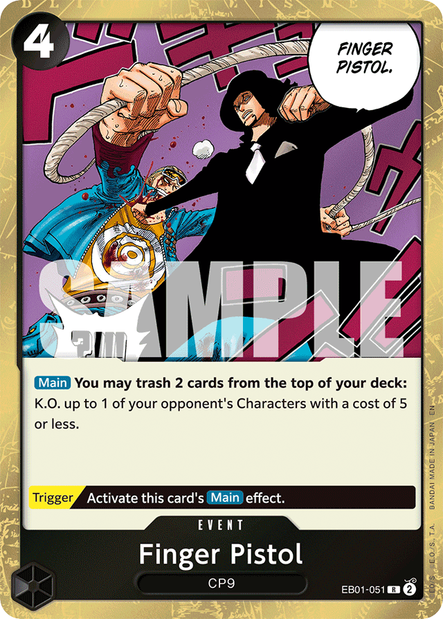 Finger Pistol EB01-051 Reprint card, Memorial Collection
