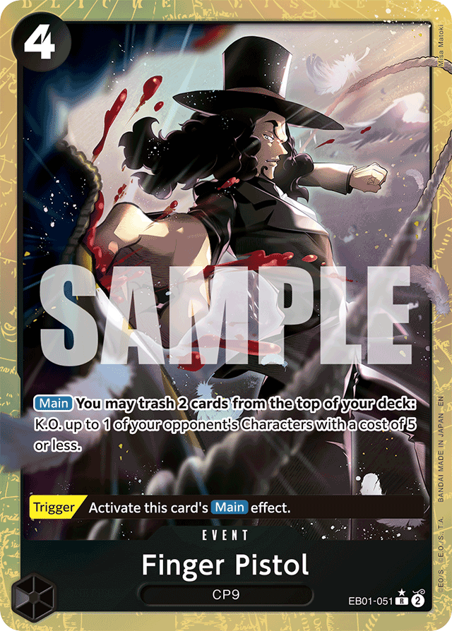 Finger Pistol EB01-051 Alt Art card, Memorial Collection