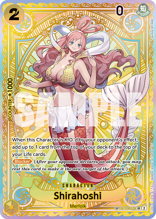 Shirahoshi EB01-057 SP Alt Art card, Memorial Collection