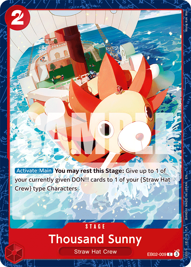 Thousand Sunny EB02-009 card, Anime 25th Collection