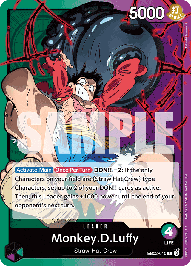 Monkey.D.Luffy EB02-010 card, Anime 25th Collection