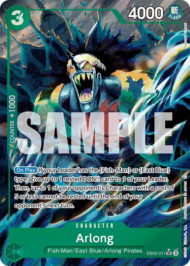 Arlong EB02-011 Alt Art card, Anime 25th Collection