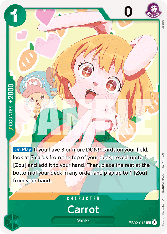 Carrot EB02-013 card, Anime 25th Collection