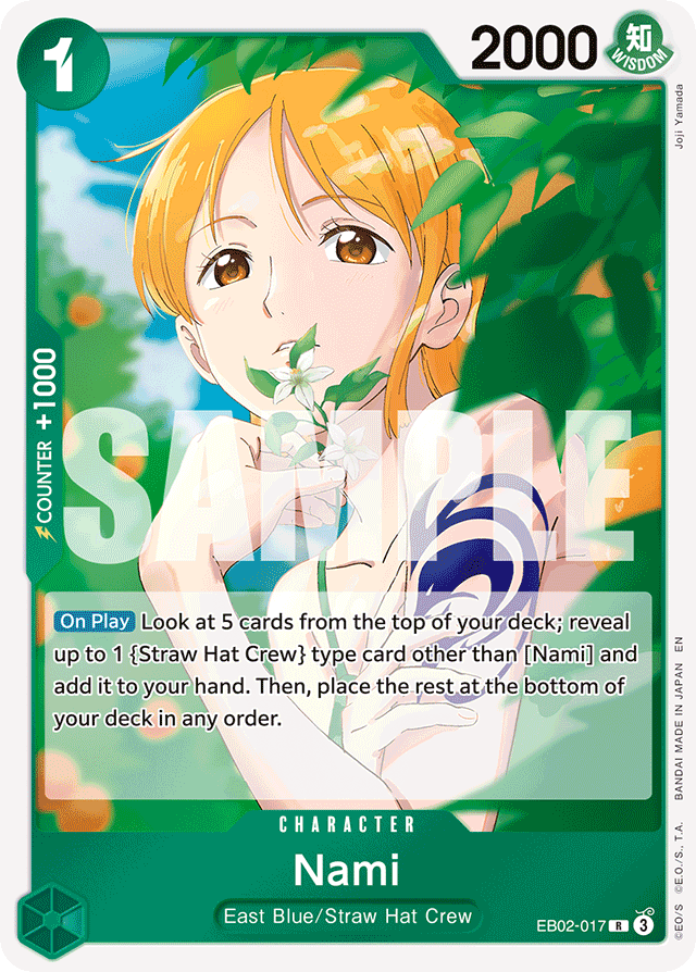Nami EB02-017 card, Anime 25th Collection
