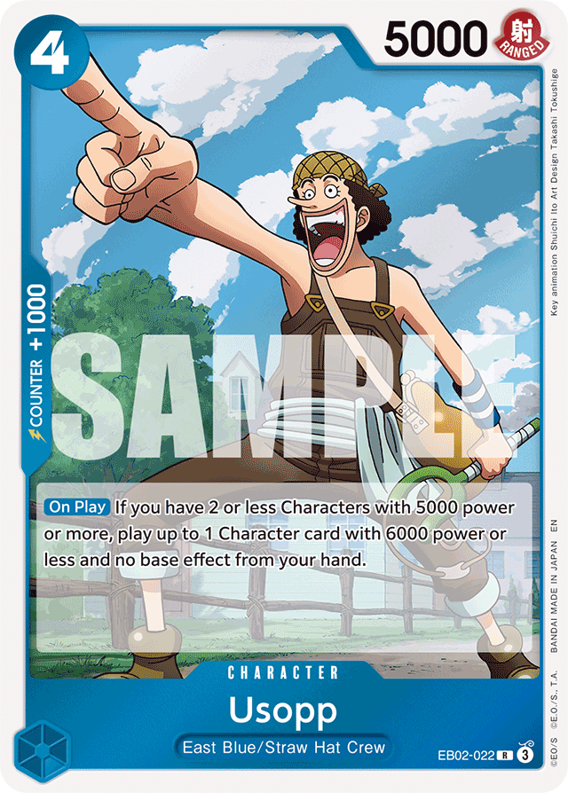 Usopp EB02-022 card, Anime 25th Collection