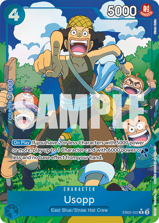 Usopp EB02-022 Alt Art card, Anime 25th Collection
