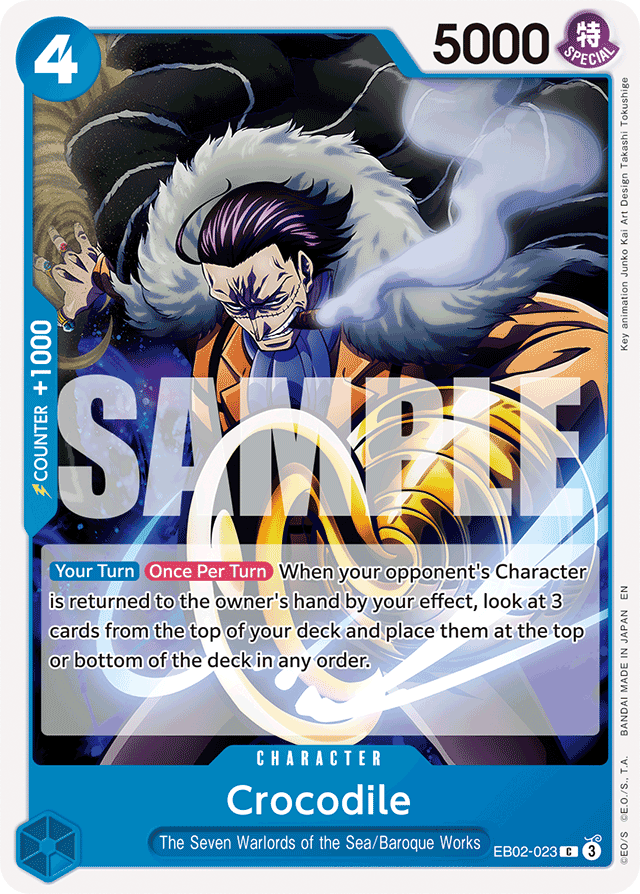 Crocodile EB02-023 card, Anime 25th Collection
