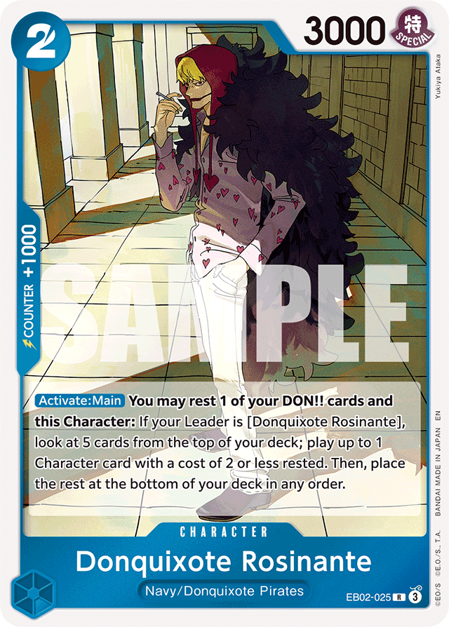 Donquixote Rosinante EB02-025 card, Anime 25th Collection