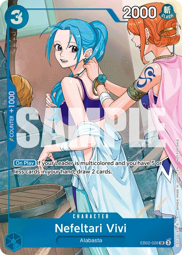 Nefeltari Vivi EB02-026 Dash Pack Alt Art card, Anime 25th Collection