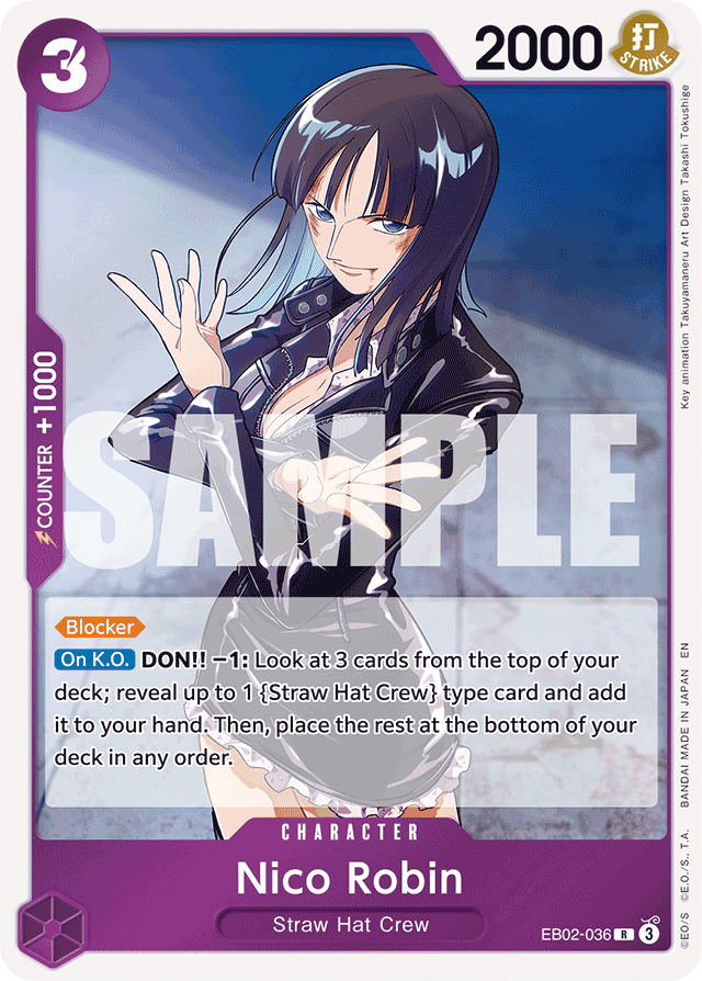Nico Robin EB02-036 card, Anime 25th Collection