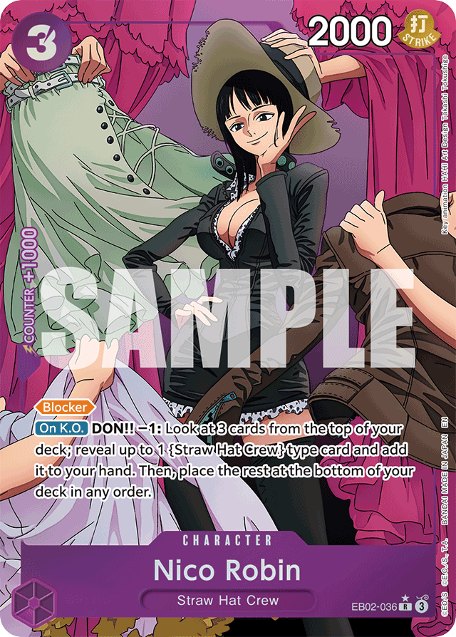 Nico Robin EB02-036 Alt Art card, Anime 25th Collection
