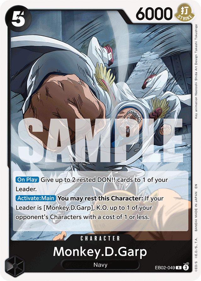 Monkey.D.Garp EB02-049 card, Anime 25th Collection