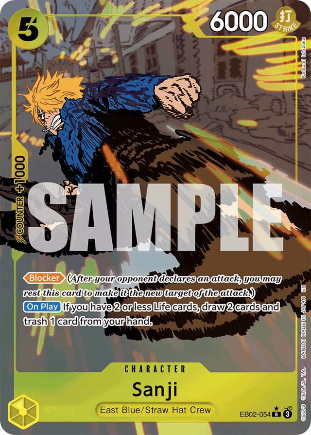 Sanji EB02-054 Alt Art card, Anime 25th Collection