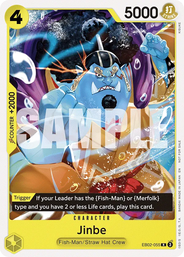 Jinbe EB02-055 Tournament Pack Vol. 3 Alt Art card, Anime 25th Collection