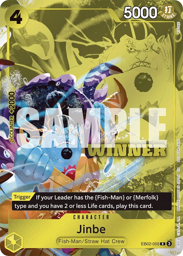 Jinbe EB02-055 Winner Stamp card, Anime 25th Collection