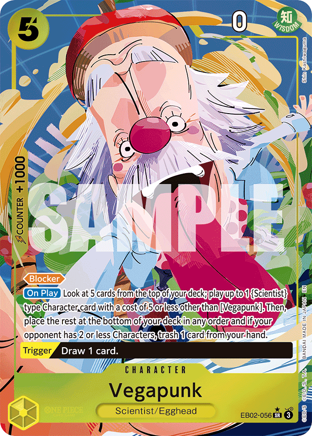 Vegapunk EB02-056 Alt Art card, Anime 25th Collection