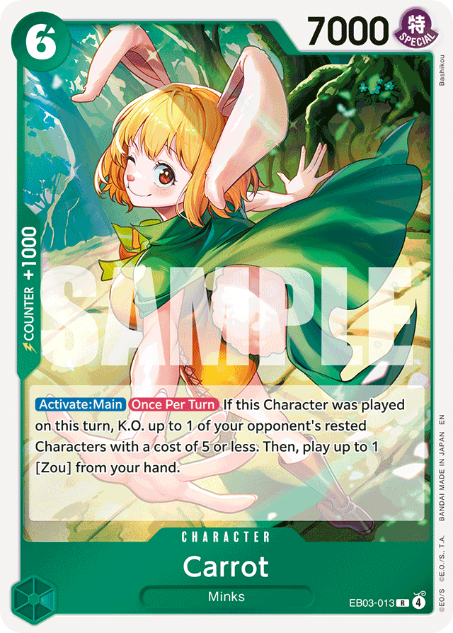 Carrot EB03-013 card, Heroines Edition