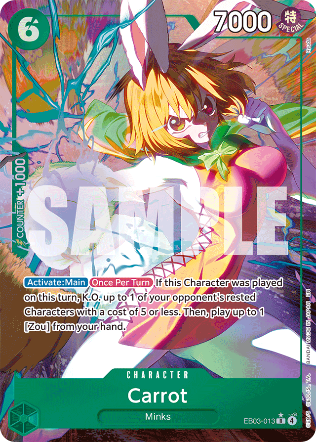 Carrot EB03-013 Alt Art card, Heroines Edition