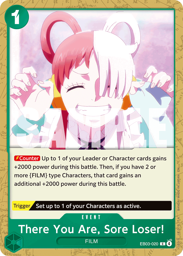 There You Are, Sore Loser! EB03-020 card, Heroines Edition