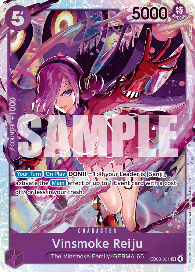 Vinsmoke Reiju EB03-031 card, Heroines Edition