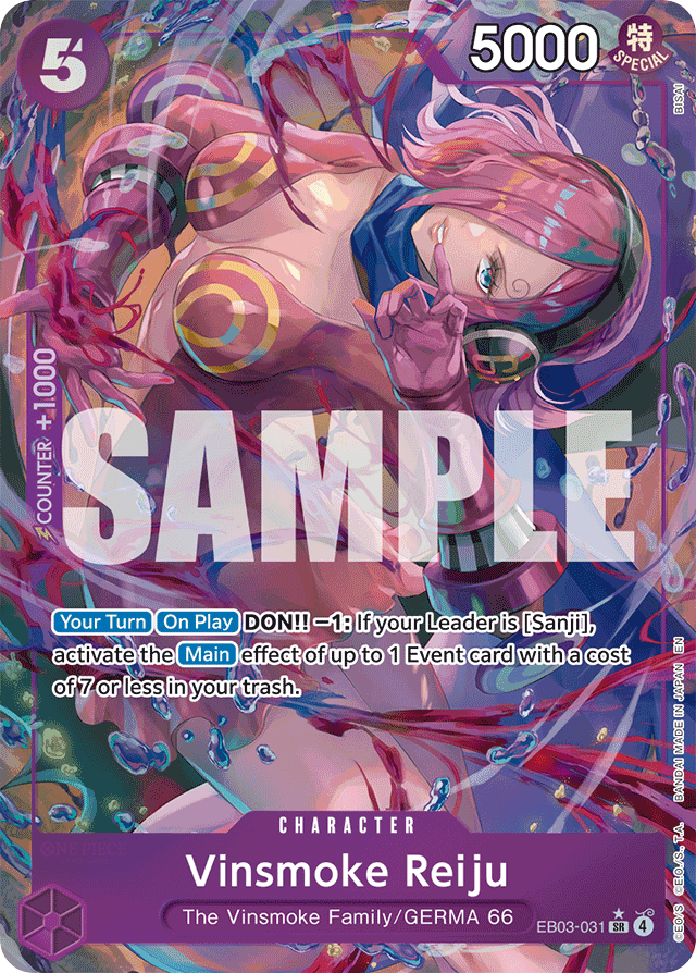 Vinsmoke Reiju EB03-031 Alt Art card, Heroines Edition