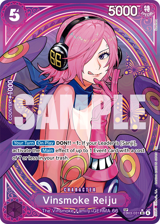Vinsmoke Reiju EB03-031 SP Alt Art card, Heroines Edition