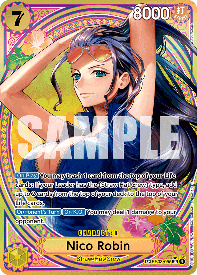 Nico Robin EB03-055 SP Alt Art card, Heroines Edition