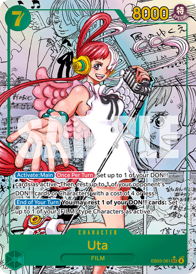 Uta EB03-061 Manga Alt Art card, Heroines Edition
