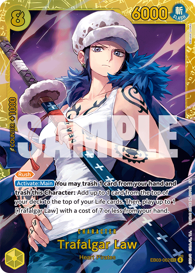 Trafalgar Law EB03-062 card, Heroines Edition