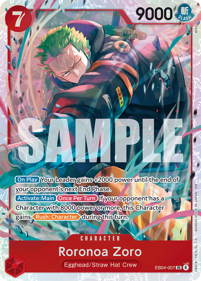 Roronoa Zoro EB04-007 card, Egghead Crisis