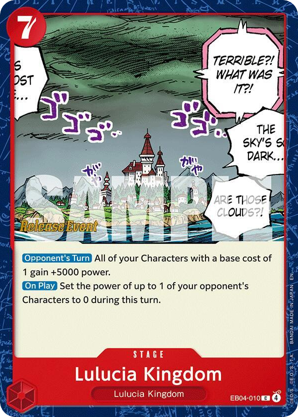 Lulucia Kingdom EB04-010 Release Event Stamp card, Egghead Crisis