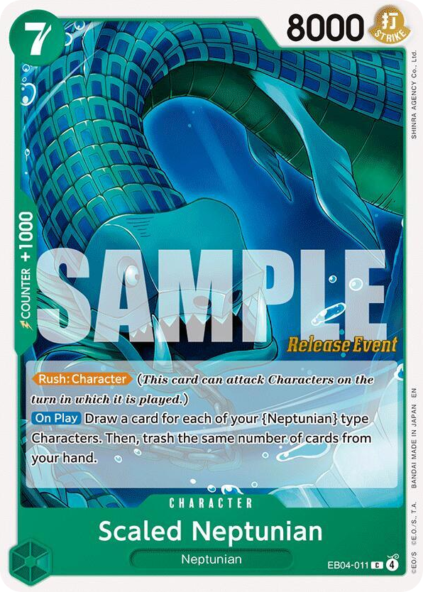 Scaled Neptunian EB04-011 Release Event Stamp card, Egghead Crisis