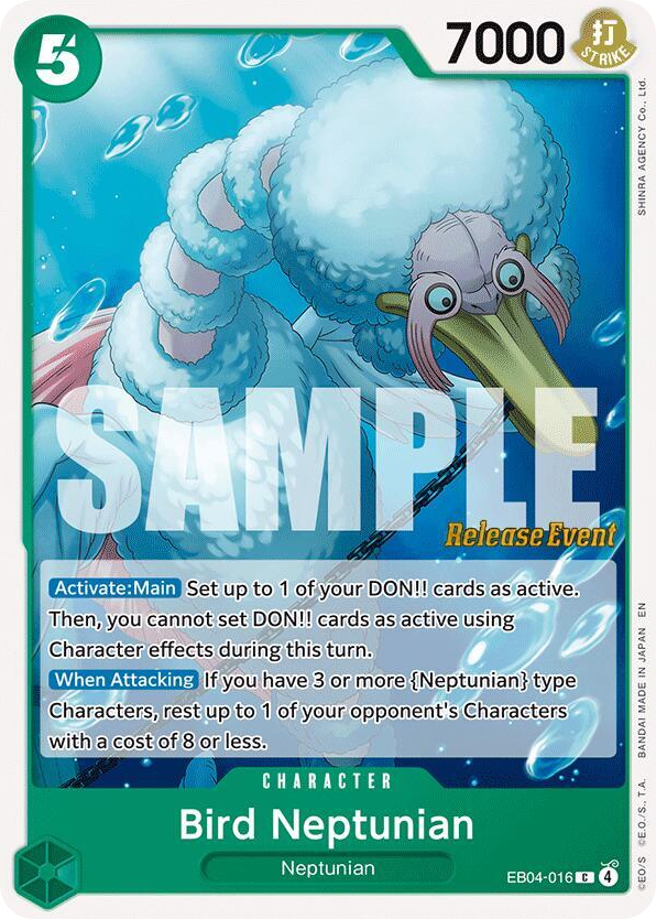 Bird Neptunian EB04-016 Release Event Stamp card, Egghead Crisis