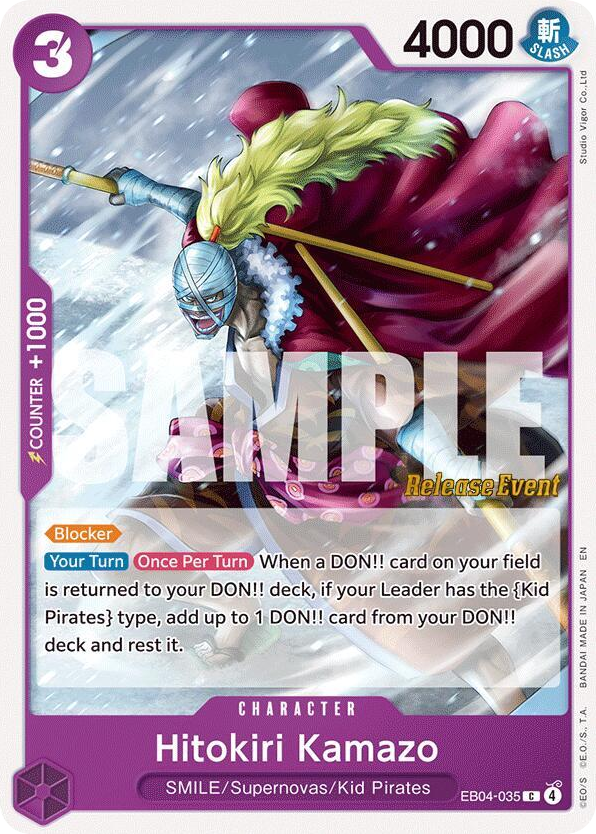Hitokiri Kamazo EB04-035 Release Event Stamp card, Egghead Crisis