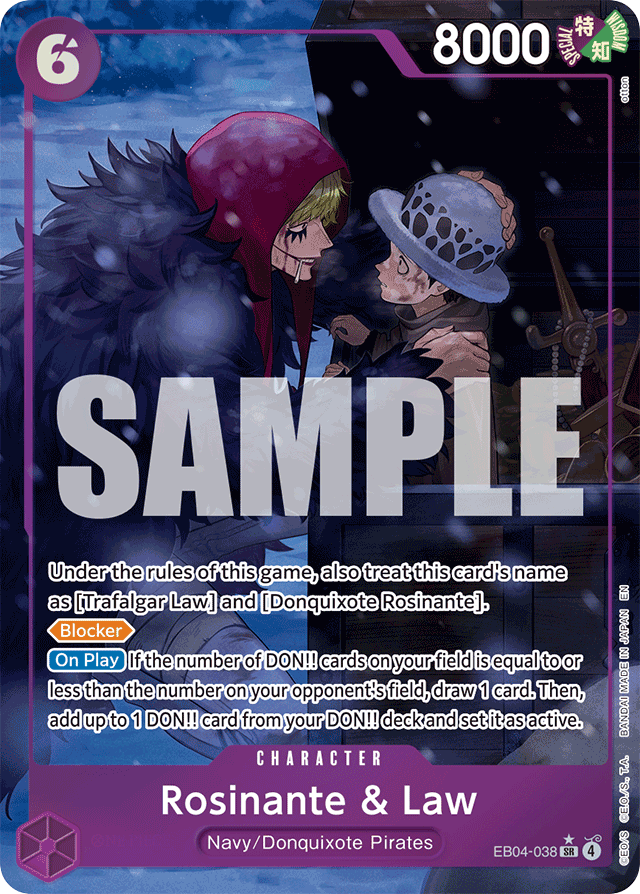 Rosinante & Law EB04-038 Alt Art card, Egghead Crisis