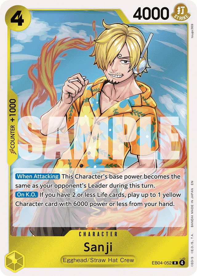 Sanji EB04-052 card, Egghead Crisis