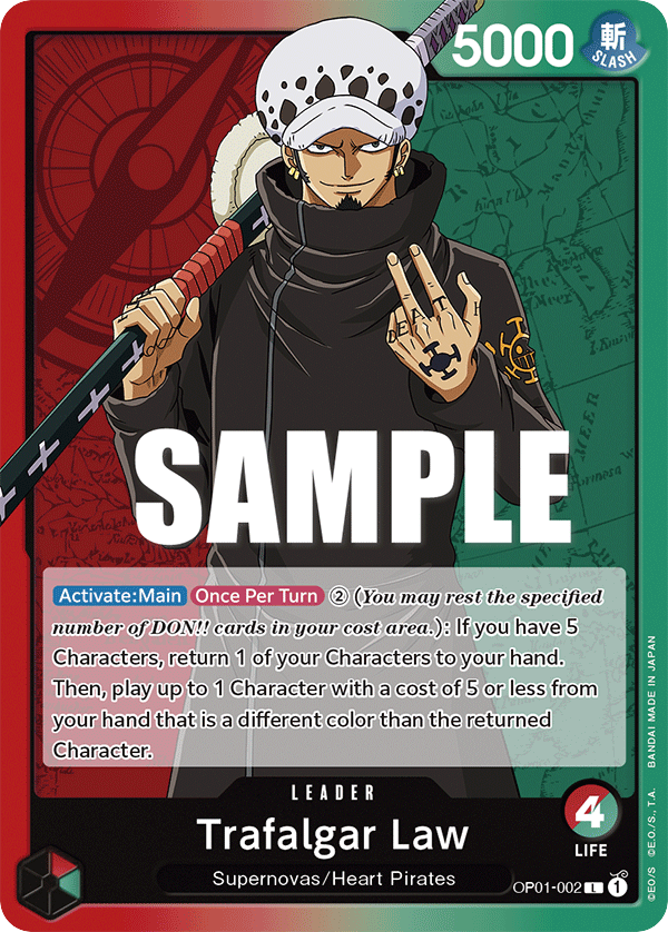 Trafalgar Law OP01-002 card, Romance Dawn