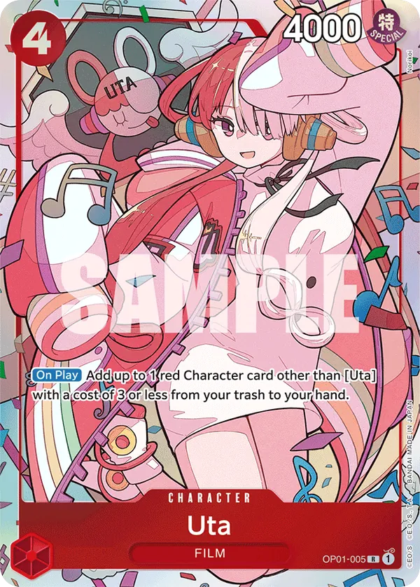 Uta OP01-005 Uta Alt Art card, Romance Dawn