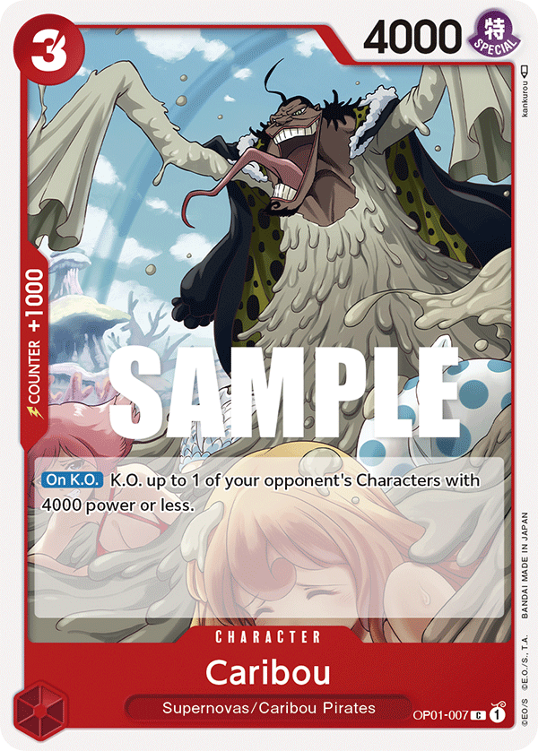 Caribou OP01-007 card, Romance Dawn