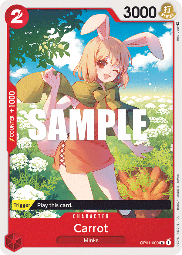 Carrot OP01-009 card, Romance Dawn