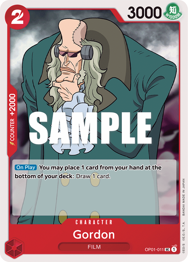 Gordon OP01-011 card, Romance Dawn