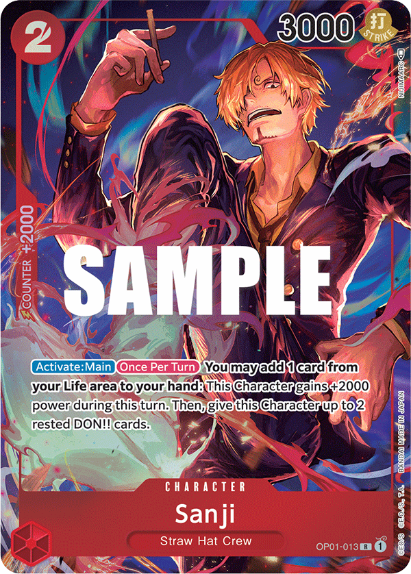 Sanji OP01-013 Alt Art card, Romance Dawn