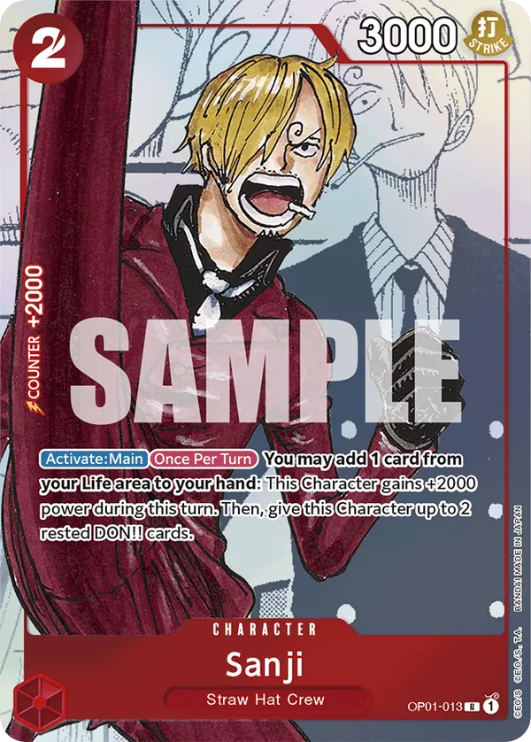 Sanji OP01-013 25th Edition Alt Art card, Romance Dawn