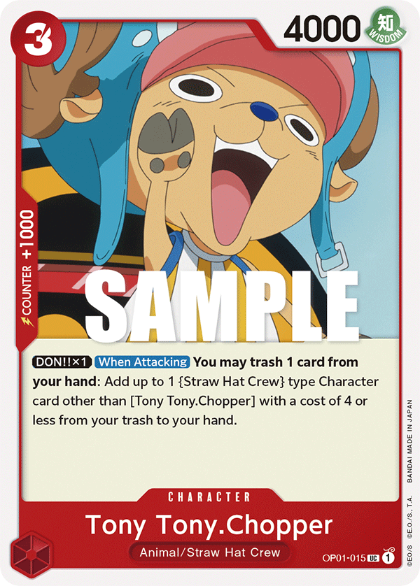 Tony Tony.Chopper OP01-015 card, Romance Dawn