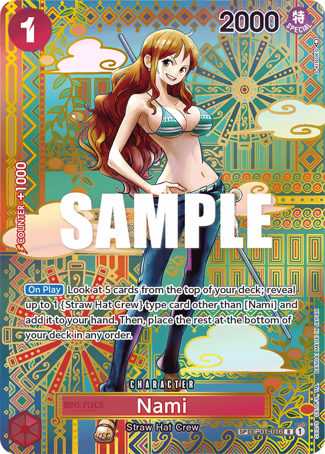 Nami OP01-016 SP Alt Art card, Romance Dawn