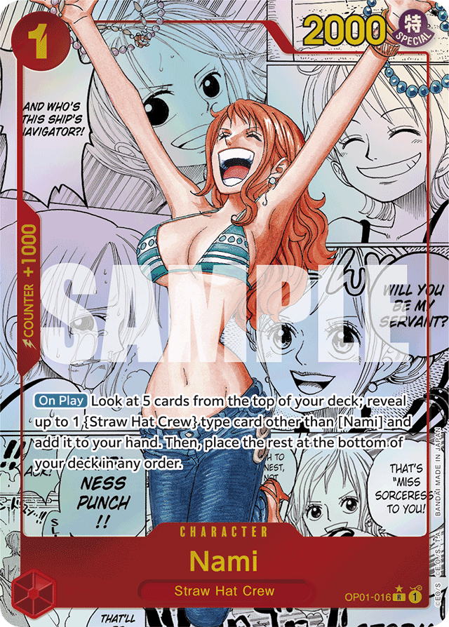 Nami OP01-016 Manga Alt Art card, Romance Dawn